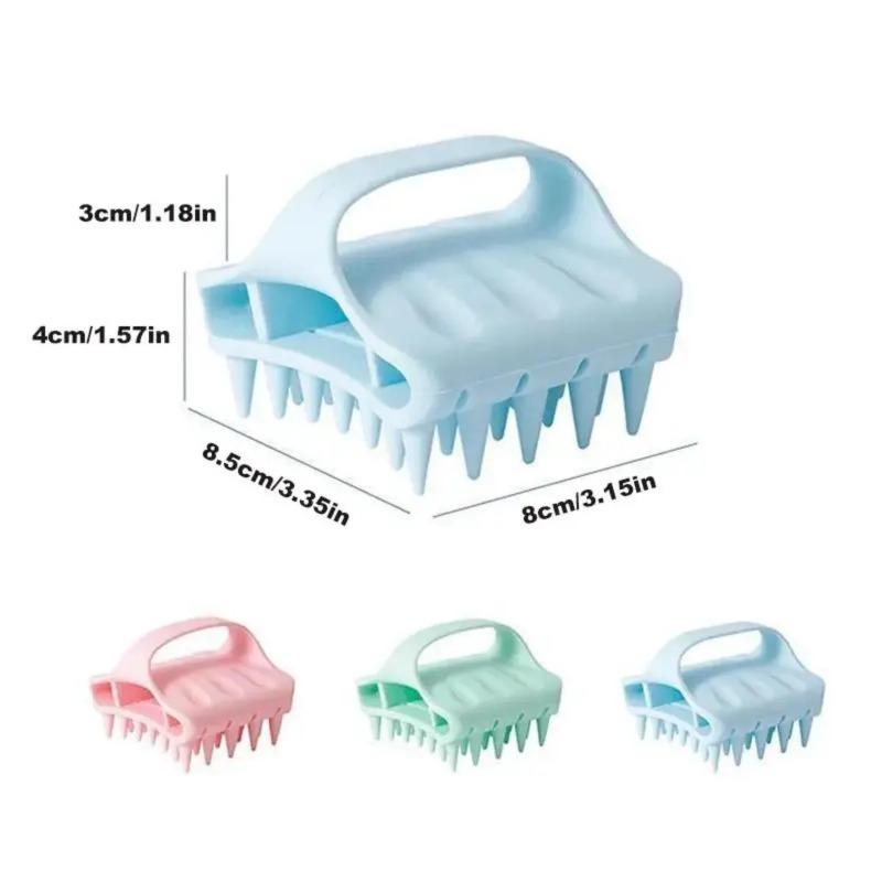 Silicone Shampoo Comb Skin Massage Shampoo Brush, Scalp Massage Comb, Bathroom Cleaning Shampoo Comb Beauty Tools
