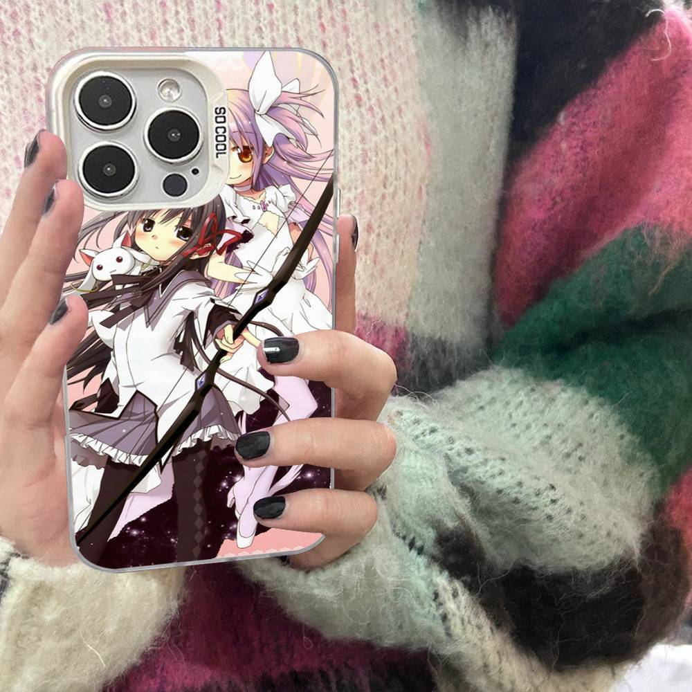 Beliebte Anime-Mädchen mattierte Handyhülle Für iPhone 17 16 15 14 Plus 13 12 11 Pro Max X Xs XR Silber Hartschalen-Cover