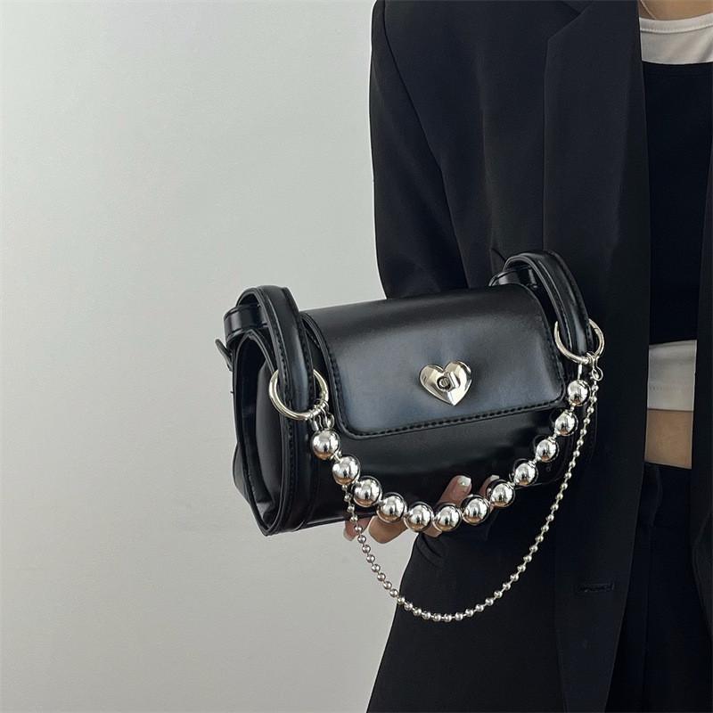 IELGY lock love chain cylinder bag, high-end shoulder messenger bag