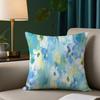 Flowers Pattern Pillow Case Square Pillowcase Double-Sided Printing Short Plush Sofa Cushion Cover Bedroom Bedside Pillow Cover