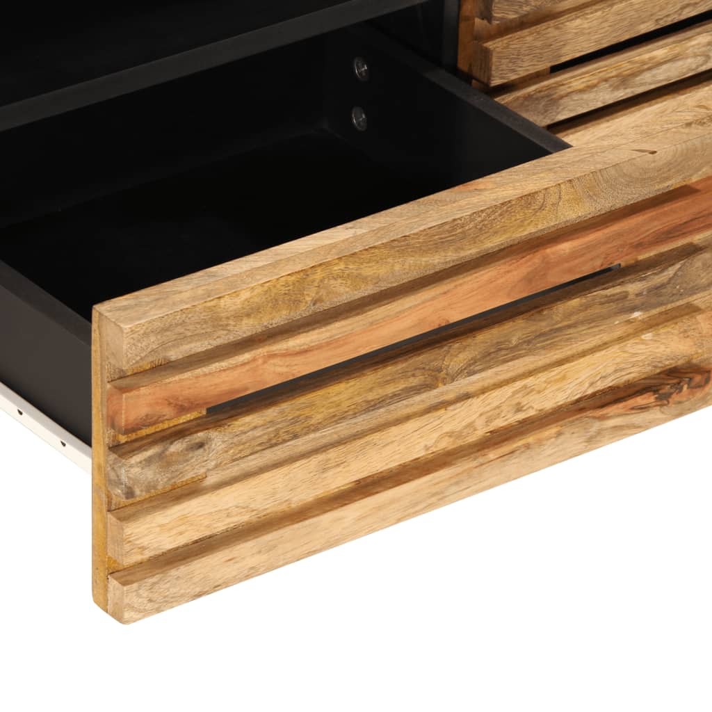  Coffee Table, 80x55x40 Cm, Rough Solid Mango Wood