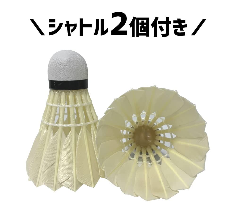 Badminton Racket B4000G with 011 White Racket 2 Shuttlecock, Beginner, Practice, Training, Waterfowl, Standard, Yonex, Case, Pre-strung (1 +