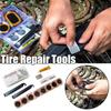 Uniwersalny zestaw do naprawy opon rowerowych Łatanie przebitej opony rowerowej Gumowa łatka Klej Łyżki rowerowe Bez kleju Narzędzie do łatania dętek rowerowych