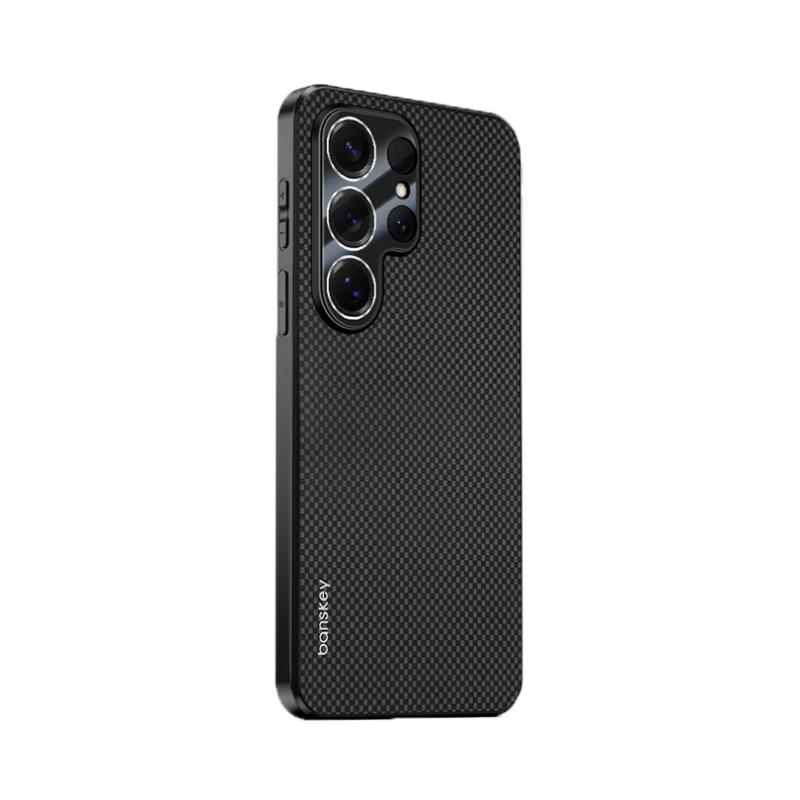 Luxury Solid Color Matte Kevlar Carbon Fiber Heat Dissipation Phone Case For Samsung S25 Ultra S23 S24 Ultra Plus Bumper Cover