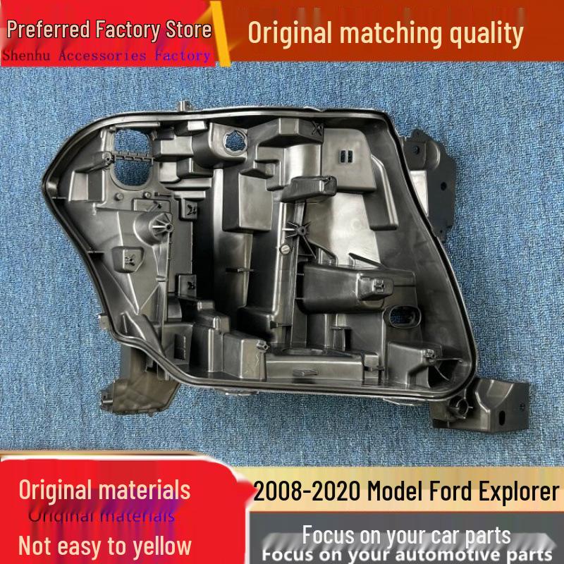 Compatible Conqueror Front Headlight Rear Housing for 2018-20 Ford Conqueror - Black Finish.