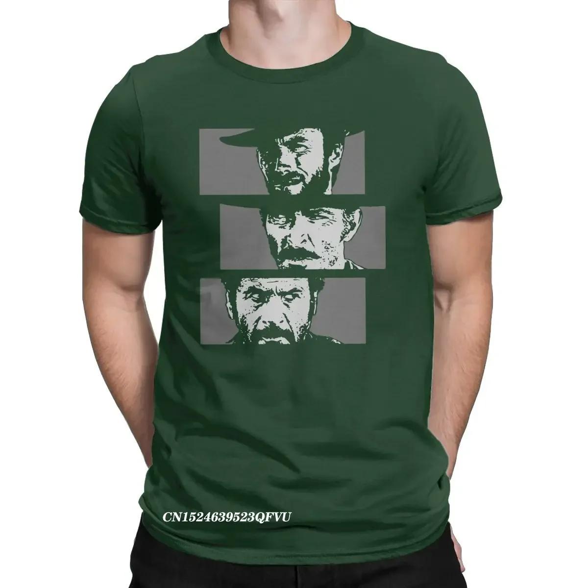 

Футболка The Good The Bad and The Ugly Чоловіча Преміум Бавовна Повсякденні Футболки Клінт Іствуд Футболка Одяг Harajuku Літо L