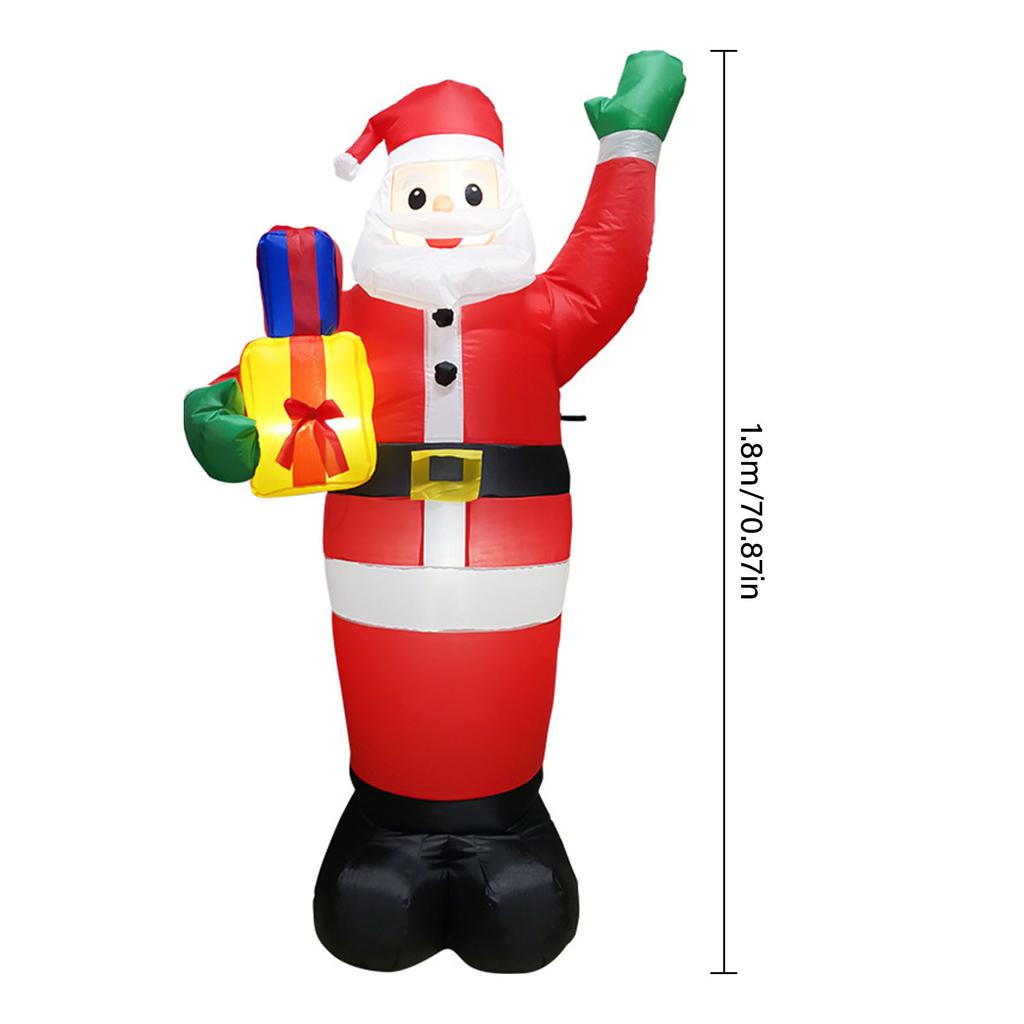 Christmas Inflatable Santa Claus Lighted Blow Up Christmas Yard Decoration