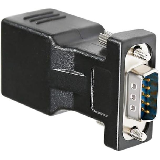 DTECH DB9 To RJ45 Serial Adapter RS232 Male To RJ-45 Female Ethernet Converter Compatible with Standard 9 Pin RS-232 Devices