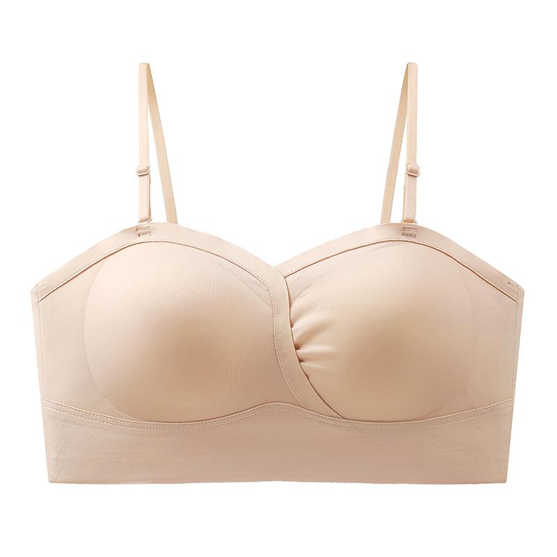 Jelly Glue Beautiful Back New Summer Fixed Thin Cup, Big Chest Shows Small Chest, Big U Backless Bra Cover Gathers