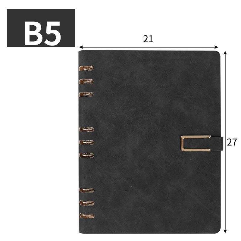 A5 Binder Pu Leather Notebook Business Stationery Gift Set Office Customized Logo Journal Notebooks for Students