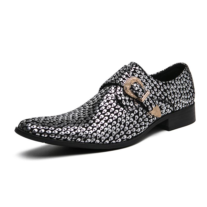 Fashion Men Trend Fashion Business Negotiation Date Formal Party Wedding Chelsea Low Top Leather Shoes Comfortable Versatile Lefu Shoes