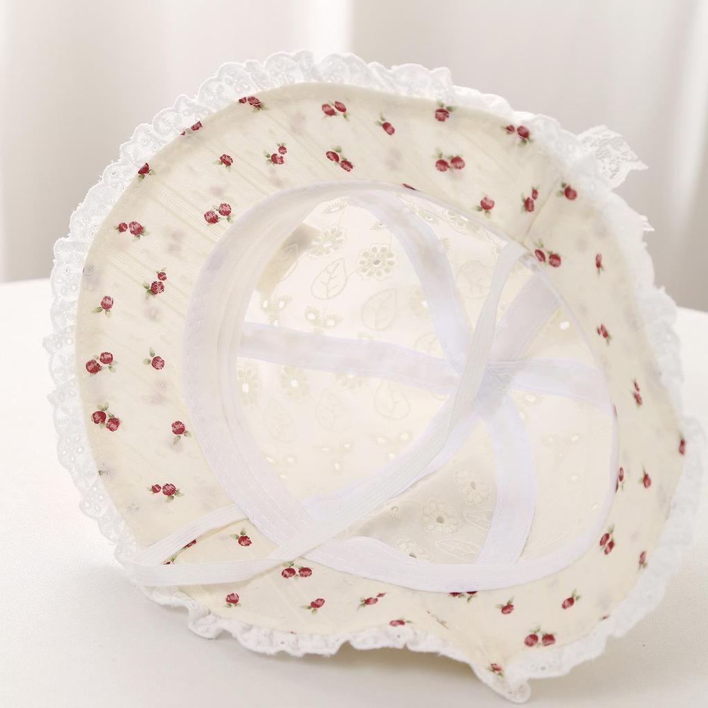 Pălărie de pescar elegantă pentru fetițe nou-născute - Rezistentă la vânt, Design de prințesă pentru primăvară/vară