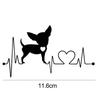 Cute Cartoon Electrocardiogram Car Styling Heart Dog Sticker Window Decal Decor