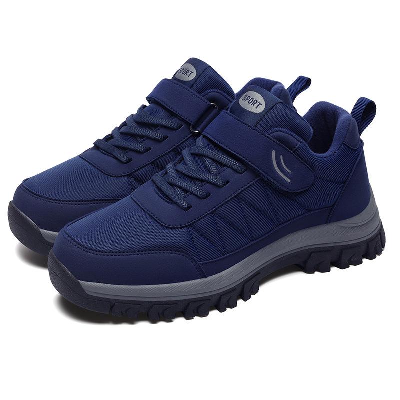 Schuhe für ältere Männer Damen Samt Walking rutschfeste weiche Sohle Mutter Winter Schneeschuhe zwei Baumwolle Vater Schuhe Sport Freizeitschuhe