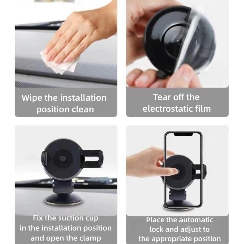 Suction Cup Car Phone Holder Windshield Dashboard Mount For Truck Navigation Fixed Stand
