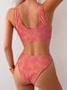 Women's All-Over Print Sexy Bikini Two-Piece Swimsuit for Beach & Hot Spring