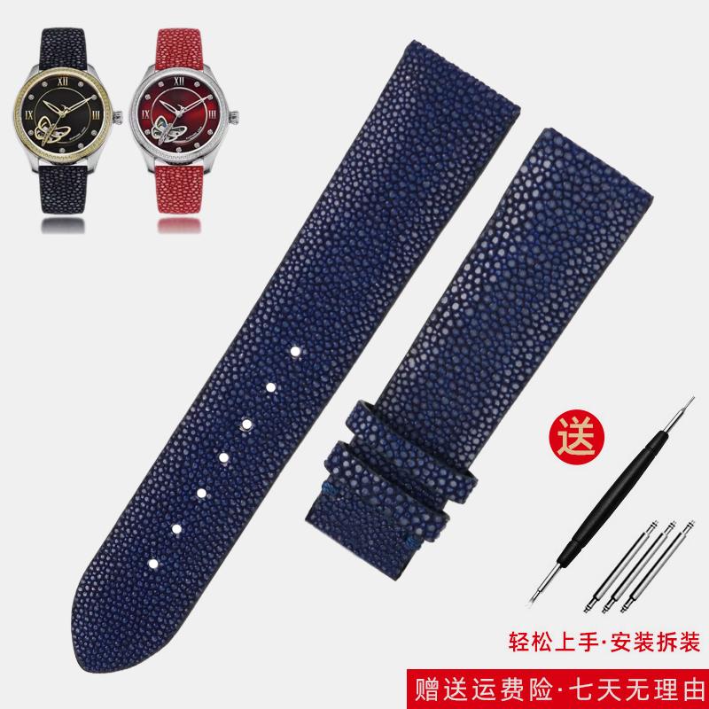 Pearl Fish Skin Watch Strap For Huawei TISSOT Omega Mido Tudor Men s And Women s Manta Ray leather Watchband bracelet 20mm 22mm 20mm