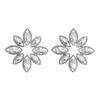 Women's Study Earring Exaggerated Alloy Glass Crystal Flower Earrings Needle Premium Earrings