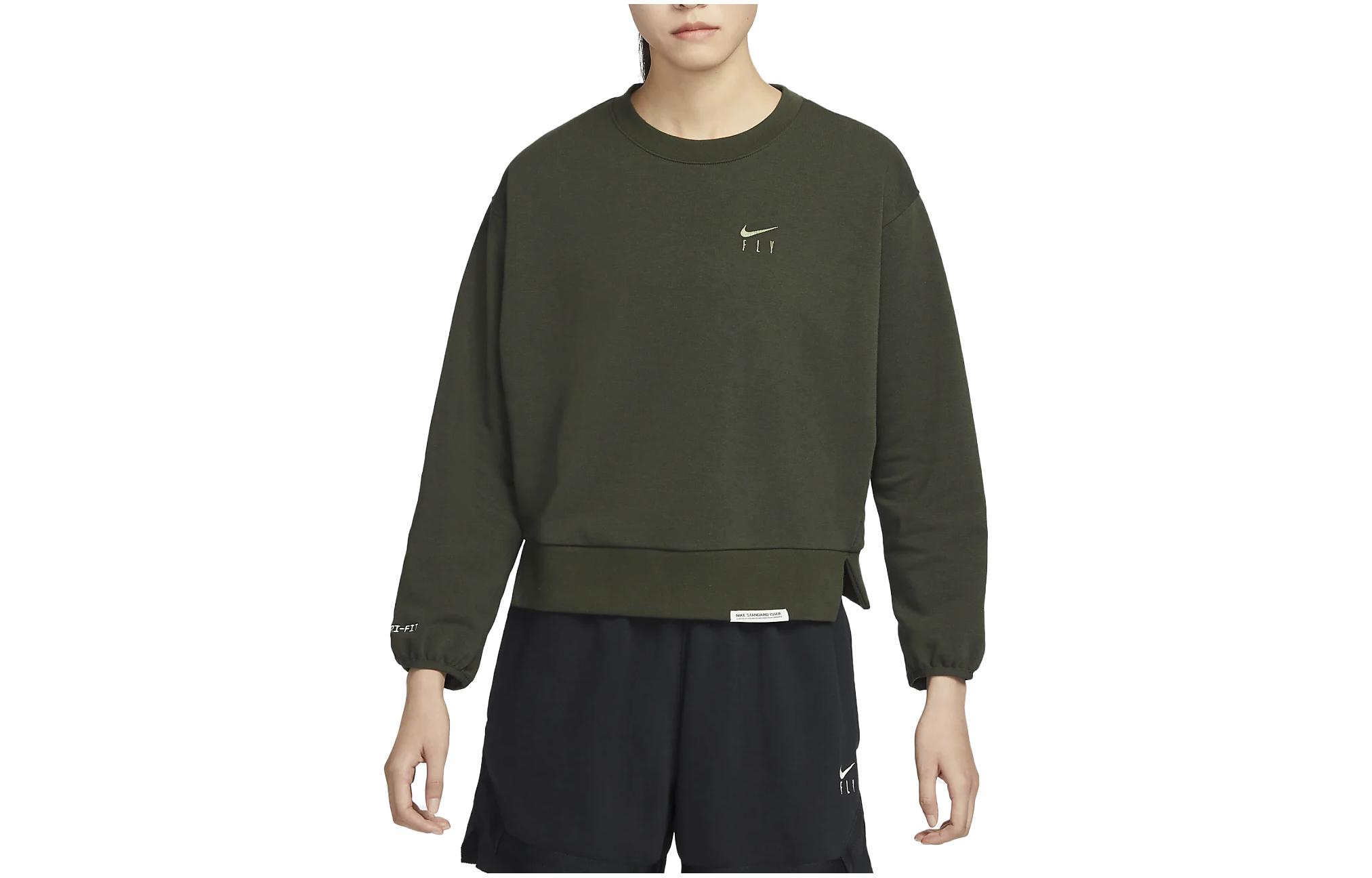 

Nike Sweatshirts Women s Green Crew Neck Moderate Regular DQ6818-355 M
