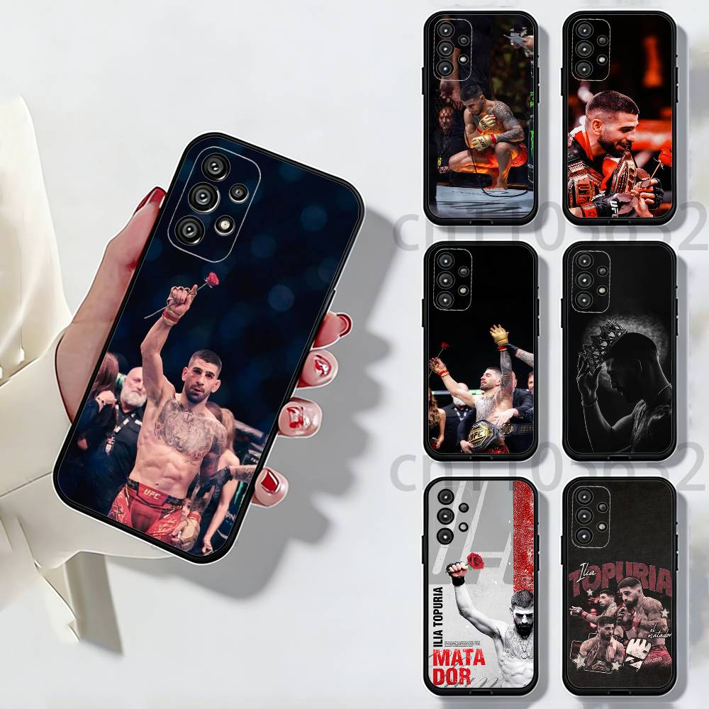 I-Ilia Champion T-Topuria Phone Case For Samsung Galaxy A13,21s,22,31,32,52,53,71,80,A91 Soft Black Shell