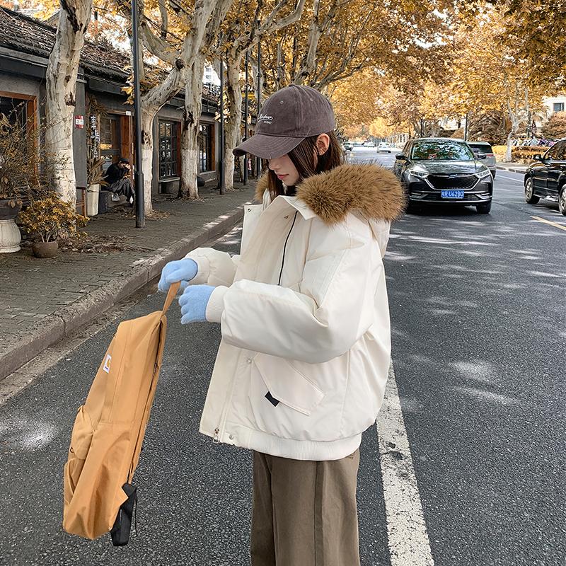 Autumn Winter Thicken Warm Parka Women Casual Sweety Solid Color Big Pocket Loose Hooded Coat Jackets Outwear