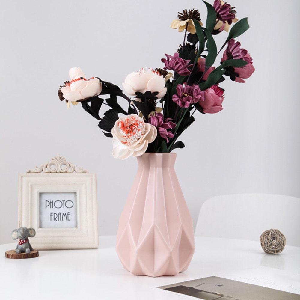 Plastic Shatter-proof Flower Decoration  Room Hallway  Pot  Vase Home Wedding