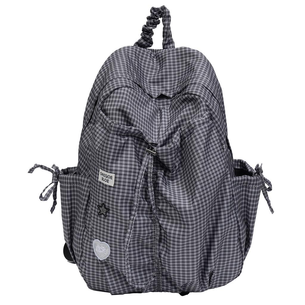 Schoolbag Japanese large-capacity versatile plaid backpack 1011 new women's simple nylon mountaineering bag schoolbag casual backpack
