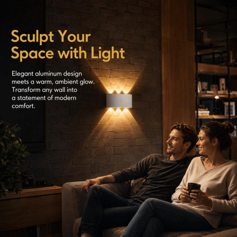 IP65 Waterproof Wall Sconce Lights 6W Wall Lamp Modern Up Down Wall Lights Bedroom