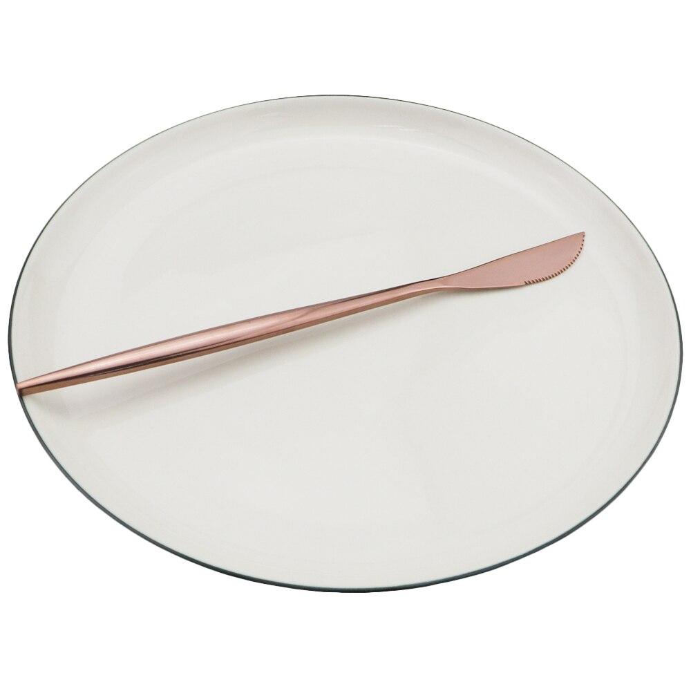 

1 шт., обеденный нож из нержавеющей стали, Радуга, розовое золото, набор ножей для стейка, острые столовые ножи, столовые приборы для ресторана, посуда для домашней вечеринки розового золота