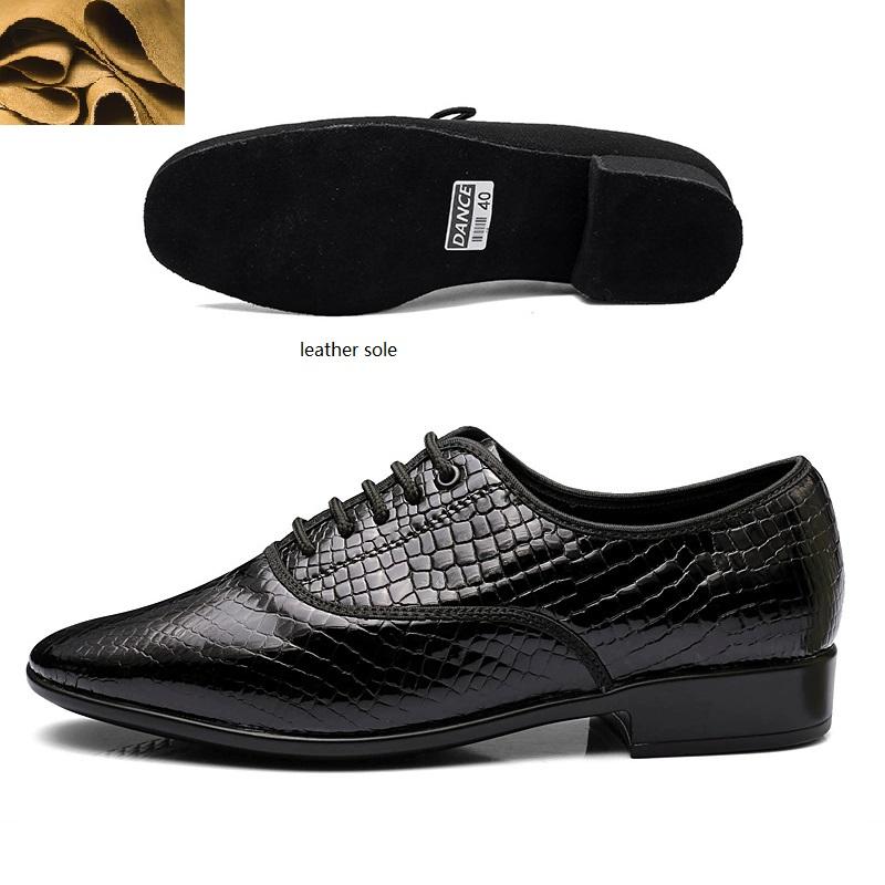 Breathable Tango Dance Shoes Men Latin Dance Shoes Snakeskin Sneakers Leather Jazz Modern Ballroom Dancing Sports Shoes Man