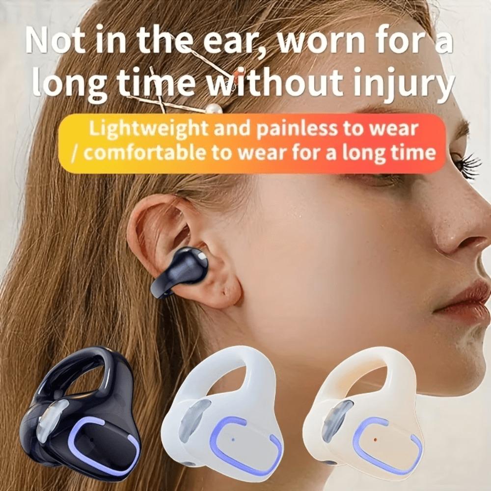 Wireless In-ear Bluetooth Headphones, Comfortable Wear Noise Cancelling Earphones USB Charging for Sports Running Cycling Calls