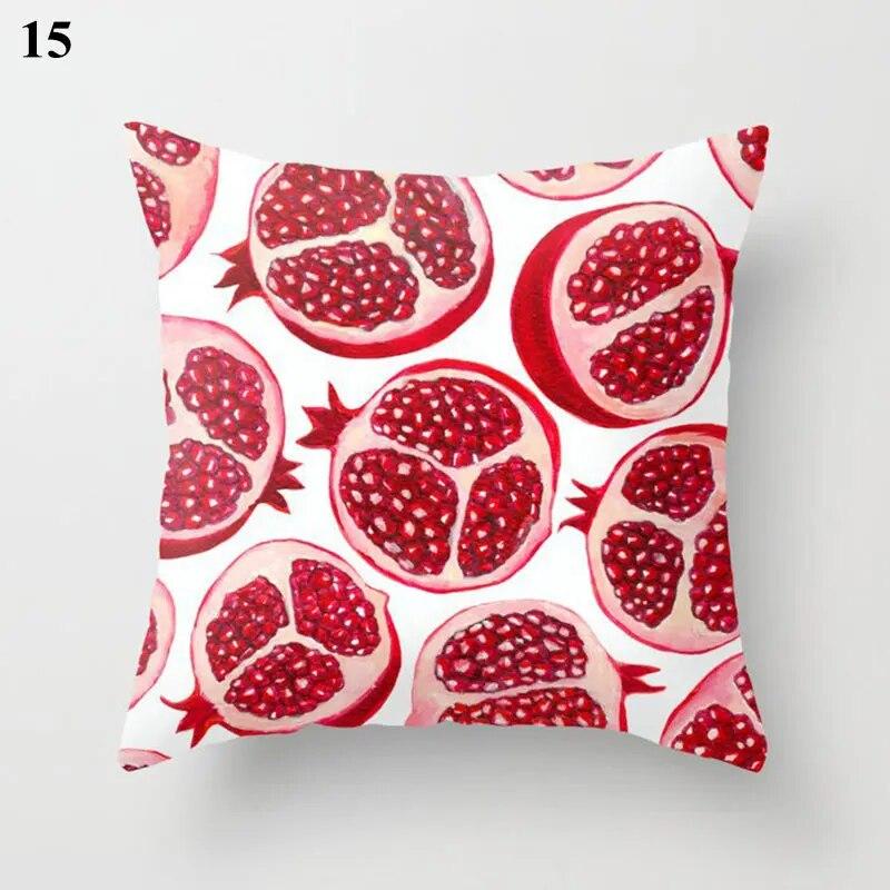 Red Cushion Cover Geometric Print Pillowcase  Wedding Decor