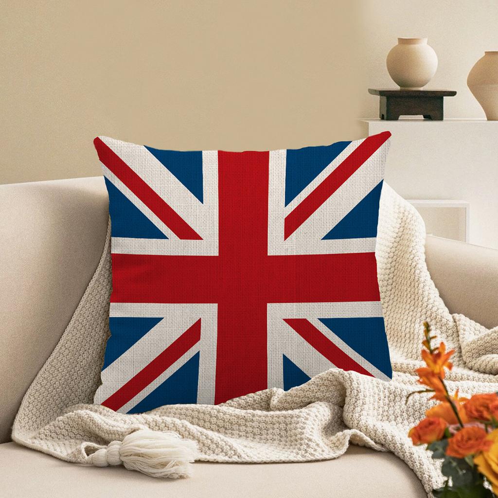 Flag Eiffel Tower Throw Pillow Covers With Digital Printing Of Short Plush Fabric Car-Shaped Sofa Cushion For Office Home Decor