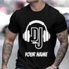 Personalised Name Dj T Shirt Custom Name Logo Shirt for DJ's Clothes Custom Personalized Gift for Men Music Gift Dj DIY T-shirts