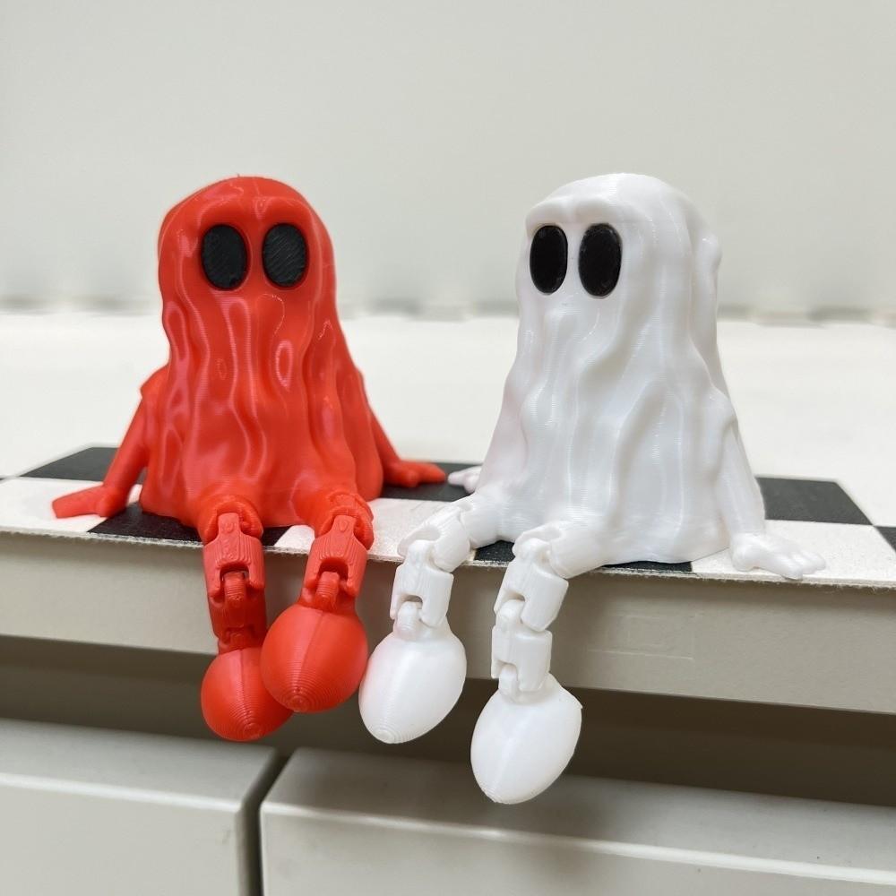 PLA 3D Printed Ghost Ornament Mini Ghost Statue Cute Ghost Fidget Toys  Home Decor