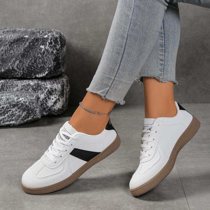 Spring and Autumn New Women's Mixed Color Round Head Strap Flat Shoes Comfortable Soft Bottom Sports and Leisure Shoes