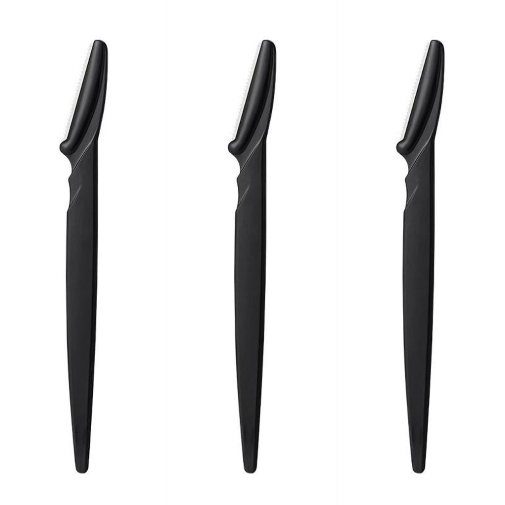 Set rasoio sopracciglia 3 pezzi Strumento per la rimozione dei peli del viso con copertura di sicurezza Design leggero per la sagomatura e la cura precisa dei peli