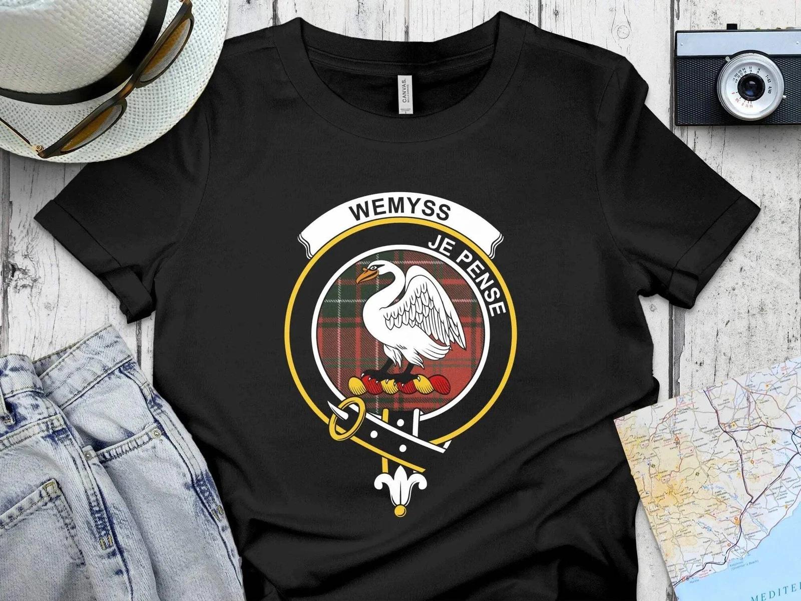 Clan Wemyss Crest Tartan T-Shirt & Sweatshirt 3XL