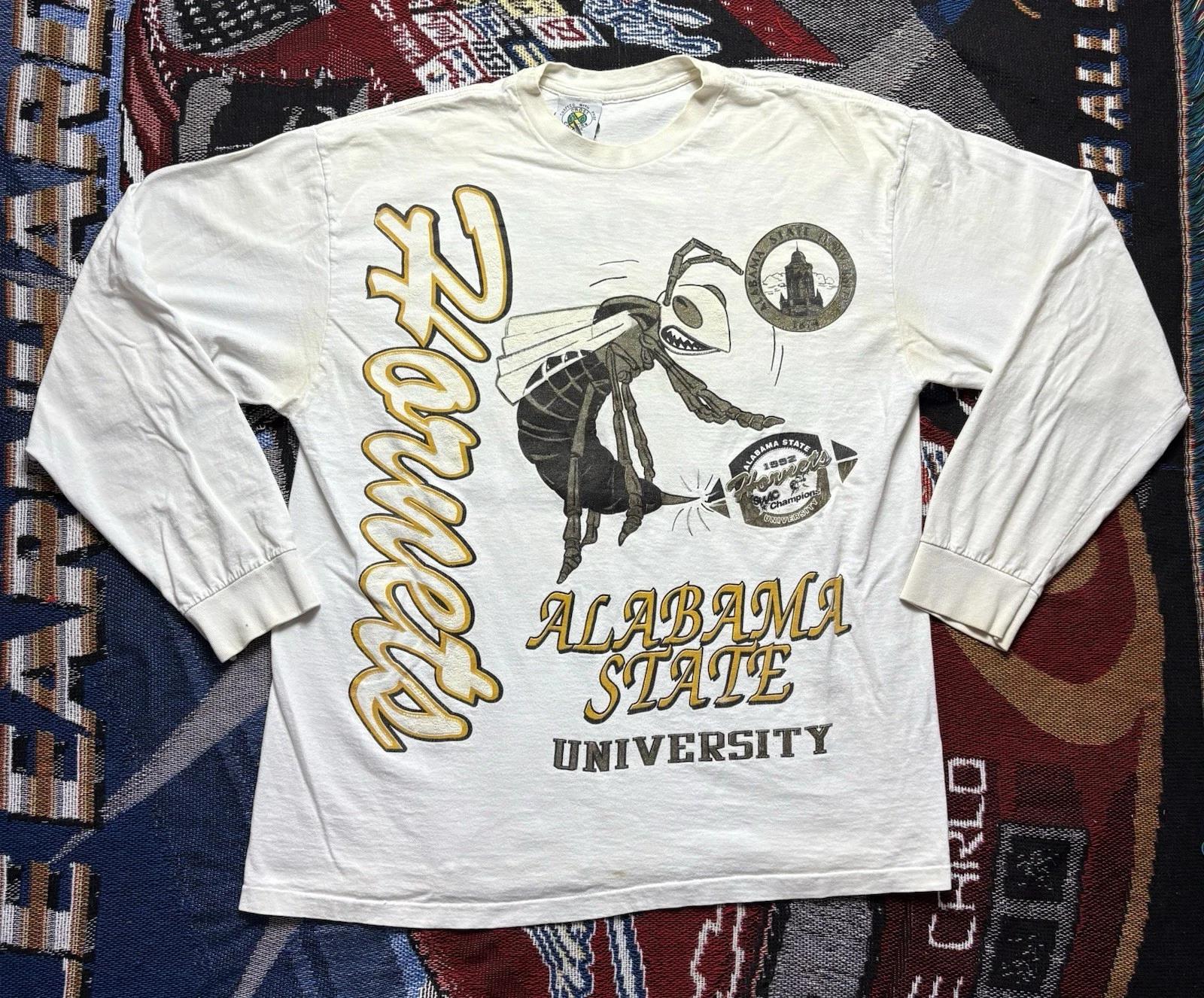 Vintage Alabama State Hornets Shirt SWAC Champions 1992 Cross Colours XL S