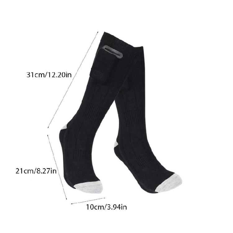 Heated Sock for Men & Women, Rechargeable Battery Thermal Sock in Cold Weather Washable Winter Warm Sock for Skiing