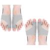 HYGGEAR Hallux Valgus Corrector Adjustable Toe Separator Corrector with Silicone Pads for Big Toe Bunion (Grey X 2 Pairs) 2025