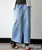 Antiqua Denim Free Size Light Blue Women's Skirt, Long, LA-00015, 32,