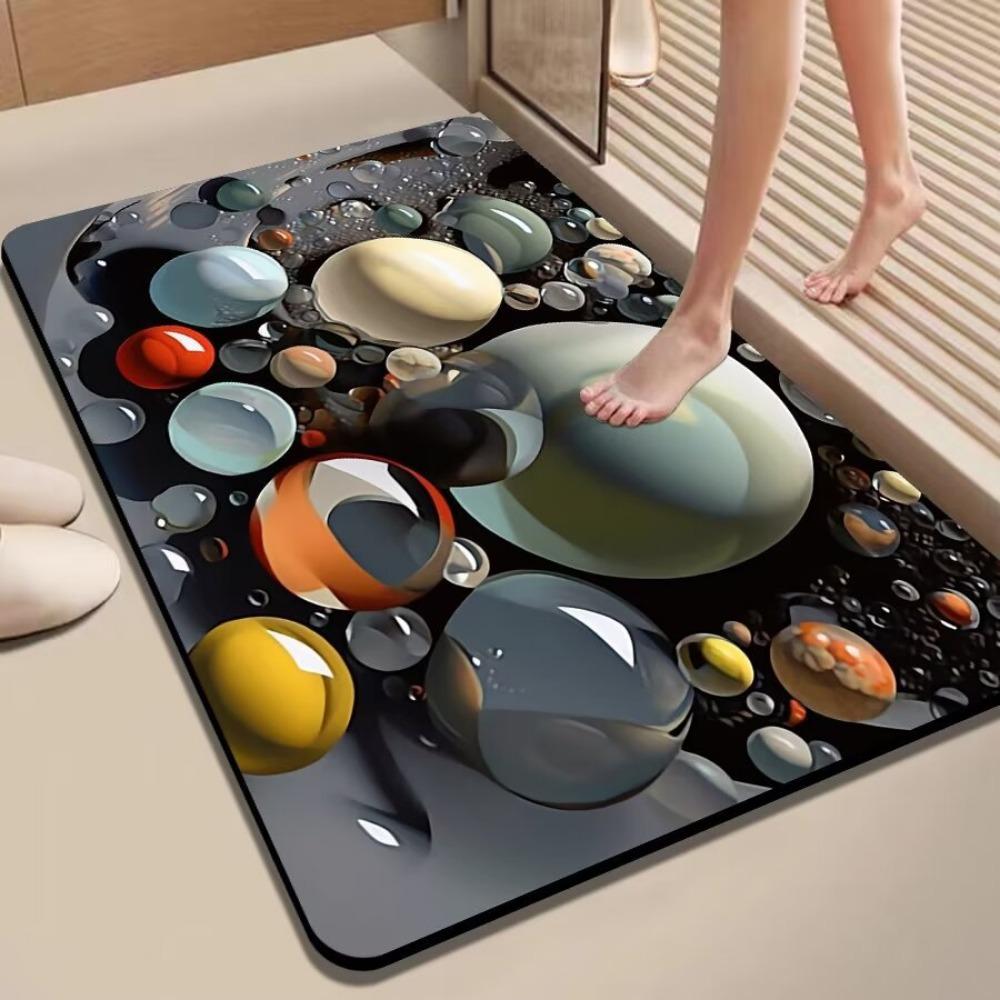 Prosty Nadruk Łazienkowa Mata Zagęszczająca Dywaniki Antypoślizgowe Kąpiel Pod Umywalką Przy Wannie Dywanik Podłogowy Podkładka 3D z Pianki Memory