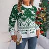 Jeseň Zima Vintage Voľný sveter s dlhým rukávom s potlačou Cardigan Pletené veci Vianočný sveter s výstrihom