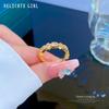 Real Gold Electroplated Open Ring, Women'S Fashion Personalized Ring, Index Finger Ring, The Same Simple And Cold Style
