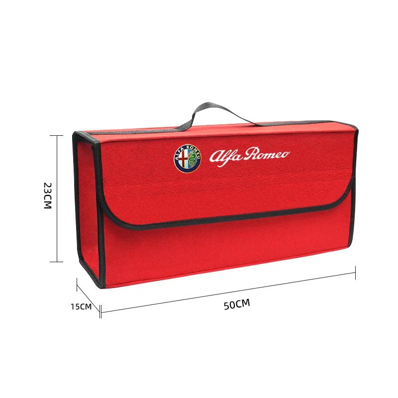 Hub Caps Car Felt Cloth Storage Bag Folding Organizer Box Trunk Tool Case For Alfa Romeo 156 159 147 4C 8C 166 Giulia Giulietta CVQ1