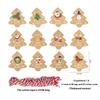 48Pcs Xmas Tree Tags Gift Bags Hanging Kraft Paper Tag Retro Christmas Candy Cookies Packaging Supplies Noel Navidad Decoration