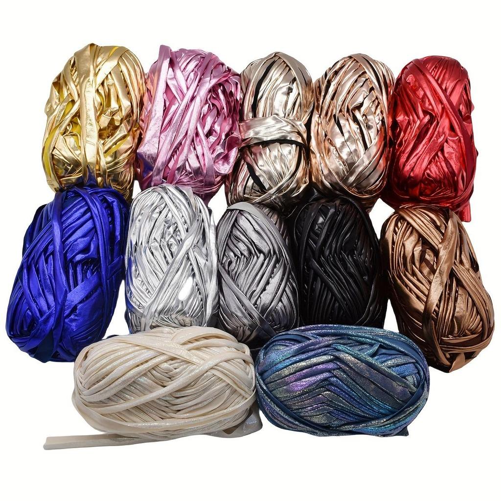 Imitation Leather Cloth Yarn Multi-Color Segment Dyed Jewelry Accessory Yarn Total 600g