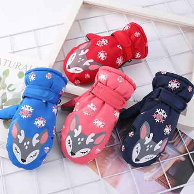 Winter Kinder Cartoon Warme Ski Handschuhe Kinder Verdickte Winddichte Wasserdichte Outdoor Schnee Handschuhe