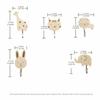 Hickory Wood Animal Hook Cute Design Wall-Mounted Hook Decoration Key Hanging Hook  Wardrobe